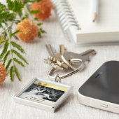 Gepersonaliseerde foto Sleutelhanger Sunny Morning (Zijkant)