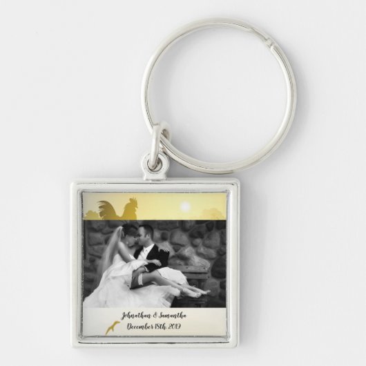 Gepersonaliseerde foto Sleutelhanger Sunny Morning (Voorkant)
