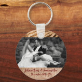 Gepersonaliseerde Foto Sleutelhanger Tarwe op Burl (Voorkant)