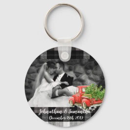 Gepersonaliseerde foto Sleutelhanger XMAS Truck Ba