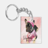 Gepersonaliseerde foto sociale media QR-code | Lil Sleutelhanger (Voorkant Links)