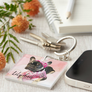 Gepersonaliseerde foto sociale media QR-code   Lil Sleutelhanger