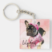 Gepersonaliseerde foto sociale media QR-code | Lil Sleutelhanger (Voorkant)