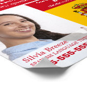 Gepersonaliseerde foto, Spaanse taalcursus Poster (Hoek)