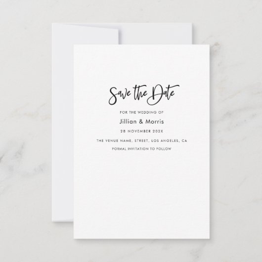 gepersonaliseerde foto sparen de datumuitnodiging kaart (Achterkant)