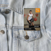 Gepersonaliseerde Foto Sport Basketbalspeler Sinaa Button (Insitu)