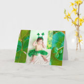 Gepersonaliseerde foto St Patrick's Day Kaart (Gele Bloem)