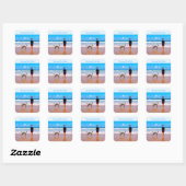 Gepersonaliseerde Foto Sticker met Aangepaste Teks (Vel)