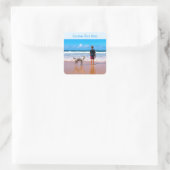 Gepersonaliseerde Foto Sticker met Aangepaste Teks (Tas)