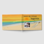 Gepersonaliseerde foto strand bruiloft gastenboek (Volledig)