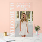 Gepersonaliseerde foto Sweet 16 Welkom Acryl Bord (Huwelijk)