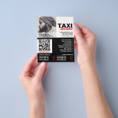 Gepersonaliseerde foto, taxichauffeur - prijslijst flyer (Hand)