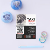 Gepersonaliseerde foto, taxichauffeur - prijslijst flyer (Enkel)