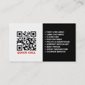 Gepersonaliseerde foto, taxichauffeur visitekaartje (Achterkant)