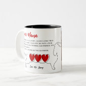 Gepersonaliseerde foto teckel Doxie Mom Definition Tweekleurige Koffiemok (Voorkant links)