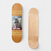 Gepersonaliseerde foto / tekst houten patroon afdr persoonlijk skateboard (Voorkant)