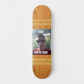 Gepersonaliseerde foto / tekst houten patroon afdr persoonlijk skateboard (Voorkant)