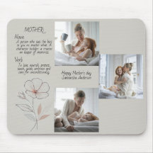 Gepersonaliseerde Foto & Tekst Mousepad–Moederdag