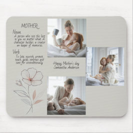 Gepersonaliseerde Foto & Tekst Mousepad–Moederdag Muismat