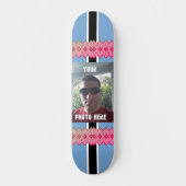 Gepersonaliseerde foto / tekst Racing Strip Persoonlijk Skateboard (Voorkant)