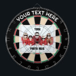 Gepersonaliseerde foto / tekst Traditioneel Dartbord<br><div class="desc">Een leuke traditionele stijl dartbord patroon met aanpasbare tekst en foto vervangingen. Geweldig als kunst aan de muur of voor leuke spelletjes. Volledig aanpasbaar indien gewenst om afbeeldingen, namen en meer toe te voegen. Geniet ervan!</div>