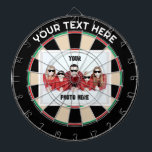 Gepersonaliseerde foto / tekst Traditioneel Dartbord<br><div class="desc">Een leuke traditionele stijl dartbord patroon met aanpasbare tekst en foto vervangingen. Geweldig als kunst aan de muur of voor leuke spelletjes. Volledig aanpasbaar indien gewenst om afbeeldingen,  namen en meer toe te voegen. Geniet ervan!</div>