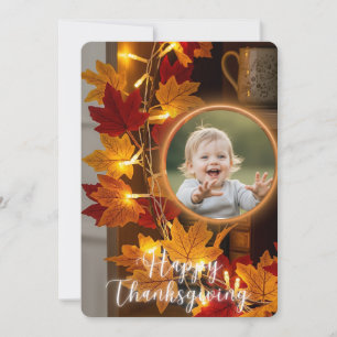 Gepersonaliseerde foto Thanksgiving Feestdagenkaart