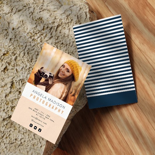 gepersonaliseerde foto trendy fotograaf visitekaartje