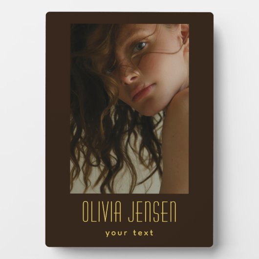 Gepersonaliseerde foto trendy fotoplaat (voorkant)