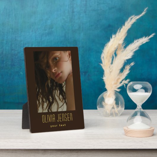 Gepersonaliseerde foto trendy fotoplaat (Zijkant)