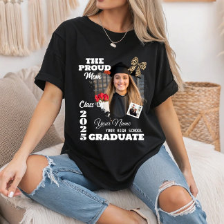 Gepersonaliseerde foto, trotse moeder van een 2025 t-shirt