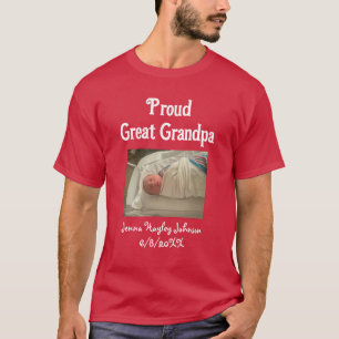 Gepersonaliseerde foto Trotse Opa Foto T-shirt