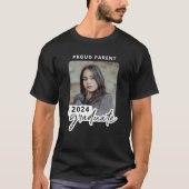 Gepersonaliseerde foto Trotse ouder Afstuderen T-shirt (Voorkant)