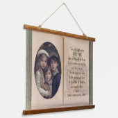 Gepersonaliseerde foto Twas de avond voor Kerstmis Hangend Wandkleed (Gebogen)