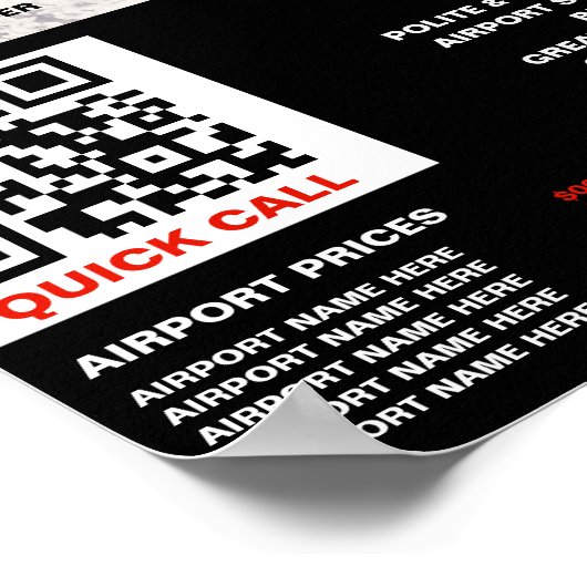 Gepersonaliseerde foto, Uber Driver - prijslijst Poster (Hoek)