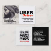 Gepersonaliseerde foto, Uber Driver Visitekaartje (Voorkant / Achterkant)