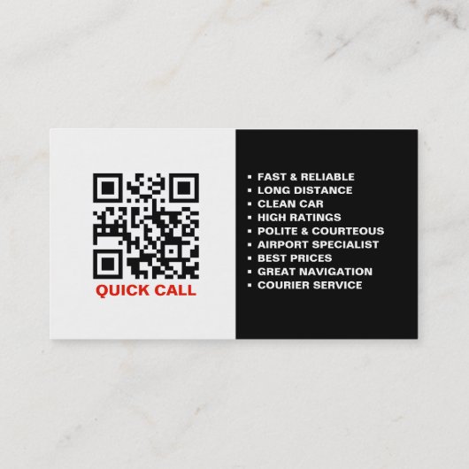 Gepersonaliseerde foto, Uber Driver Visitekaartje (Achterkant)