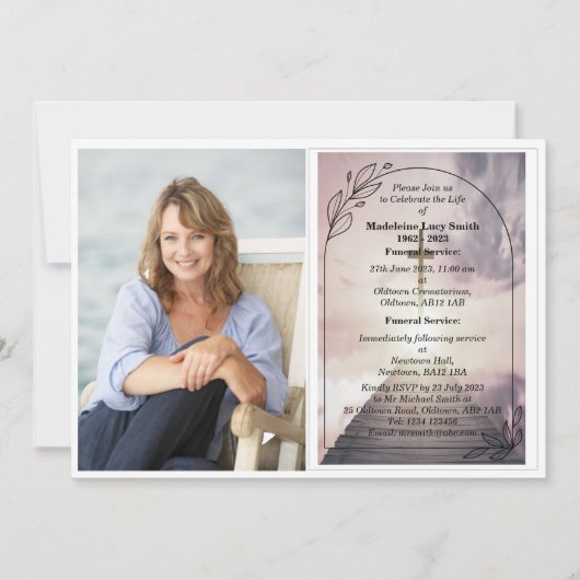 Gepersonaliseerde foto Uitvaart Kaart (Voorkant)