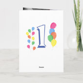 Gepersonaliseerde foto uploaden 1e verjaardag kaart (Achterkant)