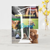 Gepersonaliseerde foto uploaden 1e verjaardag kaart (Gele Bloem)