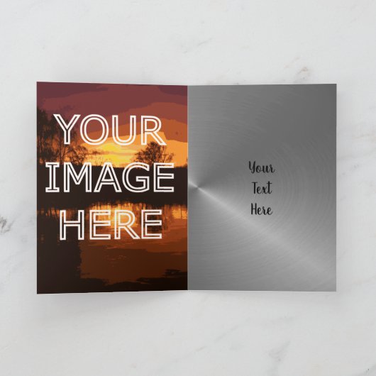 Gepersonaliseerde foto uploaden 25e Jubileum Kaart (Binnen)