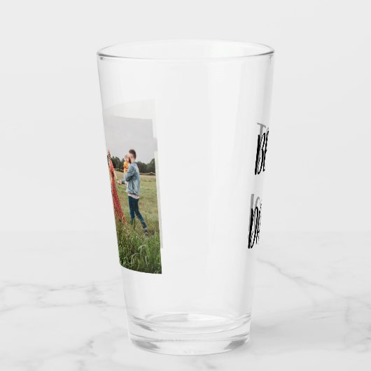 Gepersonaliseerde Foto Vaderdag Drink Glas (Links)