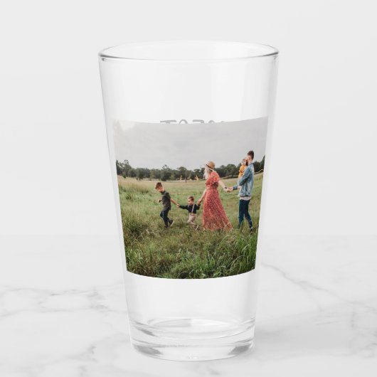 Gepersonaliseerde Foto Vaderdag Drink Glas (Voorkant)