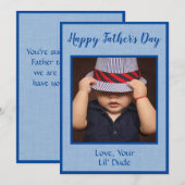 Gepersonaliseerde foto Vaderdag Feestdagenkaart (Voorkant / Achterkant)