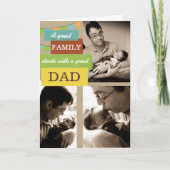 Gepersonaliseerde Foto Vaderdag Kaart (Voorkant)
