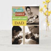 Gepersonaliseerde Foto Vaderdag Kaart (Gele Bloem)