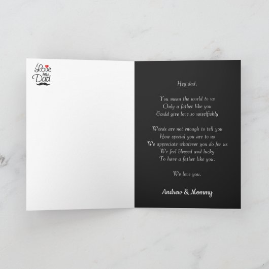 Gepersonaliseerde Foto Vaderdag Vakantie cadeau Ka Kaart (Binnen)