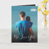 Gepersonaliseerde Foto Vaderdag Vakantie cadeau Ka Kaart (Gele Bloem)