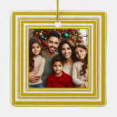 Gepersonaliseerde foto vakantie wensen,  goud keramisch ornament (Achterkant)