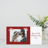 Gepersonaliseerde Foto Valentijnsdag Hearts Kaart (Staand voorkant)